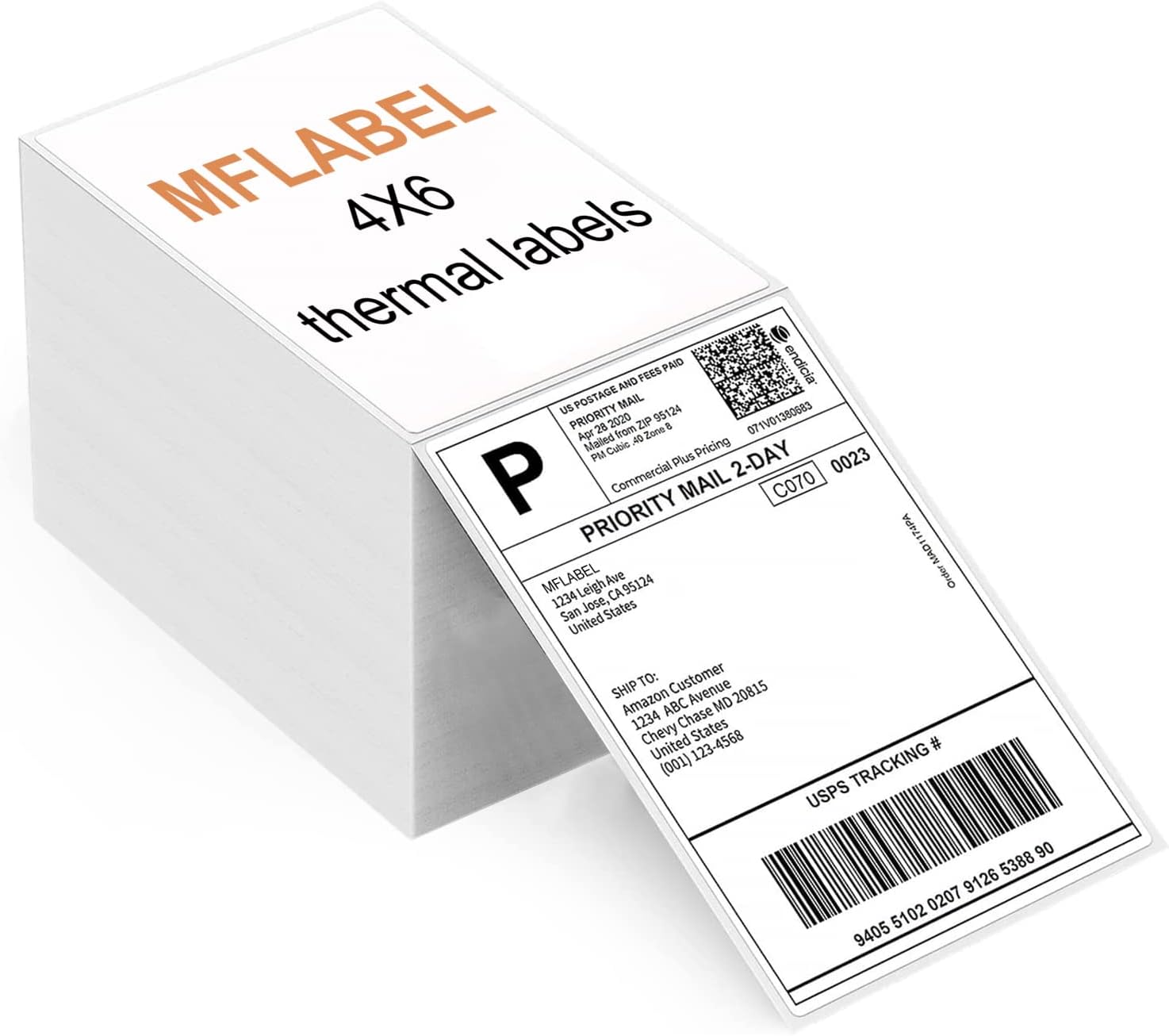4x6 fanfold thermal shipping labels