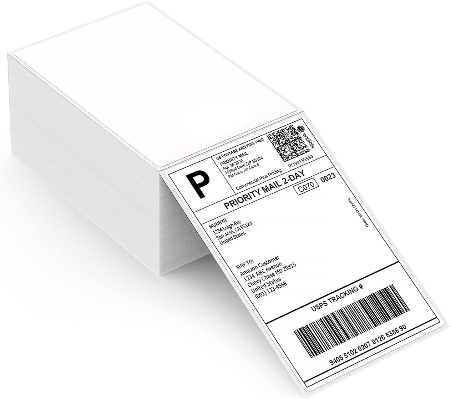 MUNBYN 4x6 fanfold thermal labels 500 pack