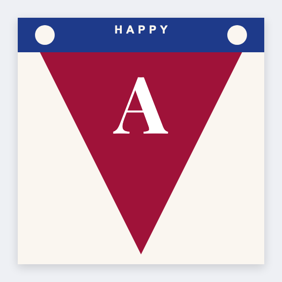 Banner letter label