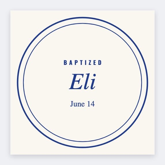 Baptism seal