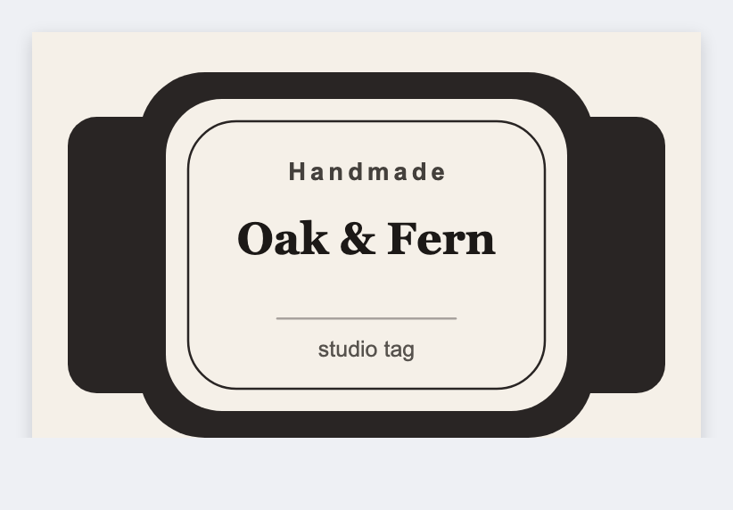 bracket tag sample from the free label maker