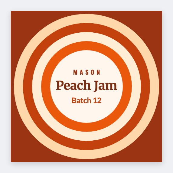 Canning lid label