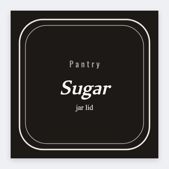 Chalkboard jar label