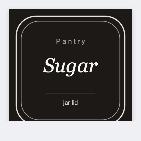 chalkboard jar sample from the free label maker