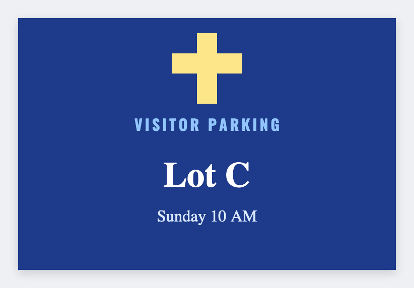 Church sample from the free label maker