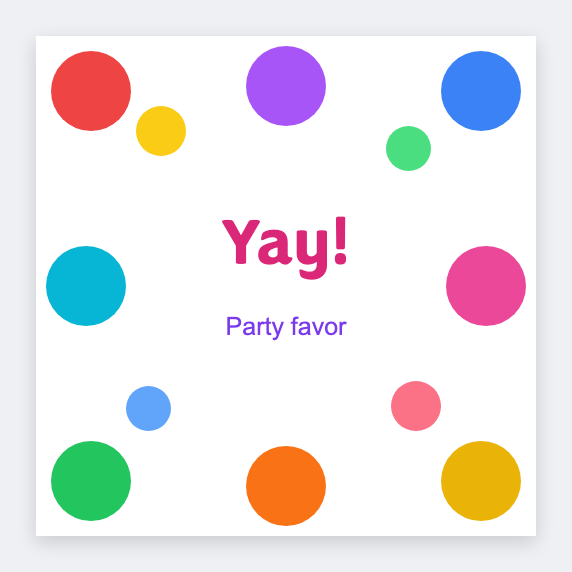 Colorful dot label
