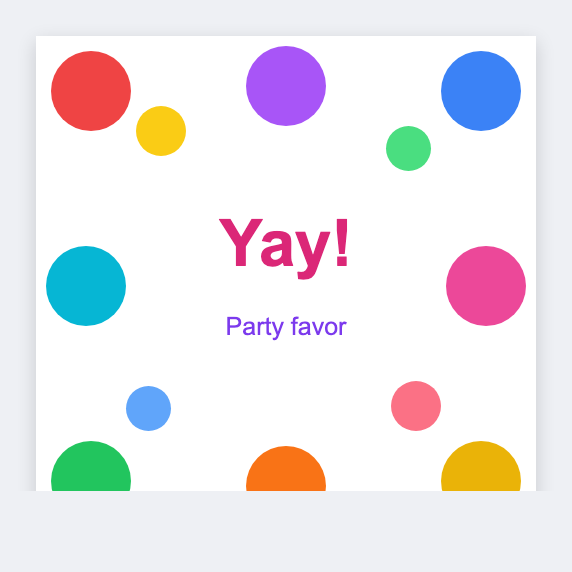 colorful dot sample from the free label maker
