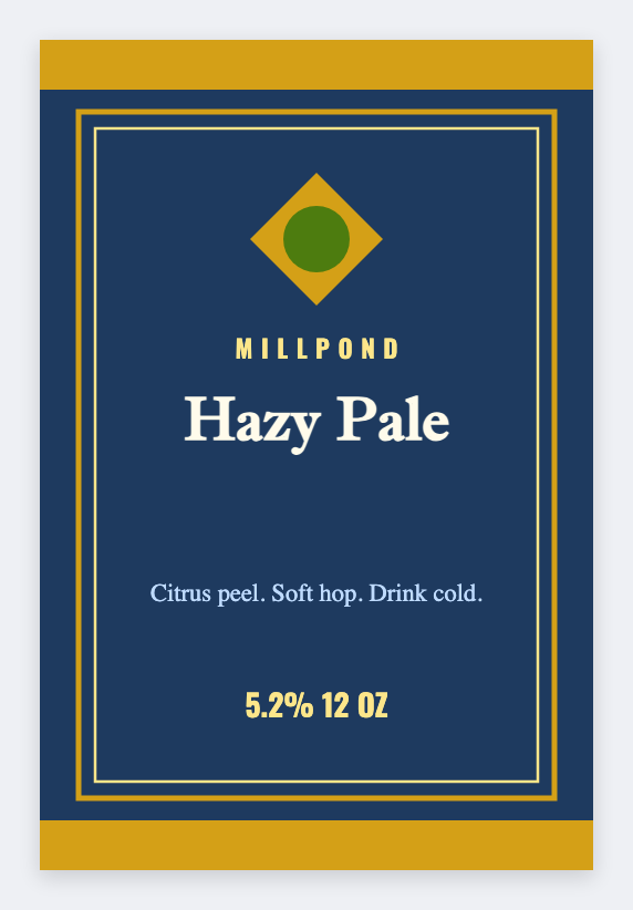 Craft beer neck label