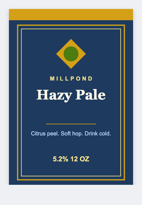 craft beer neck sample from the free label maker