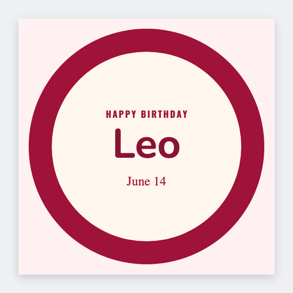 Cupcake topper label