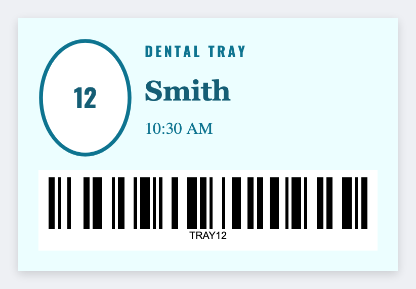Dental sample from the free label maker