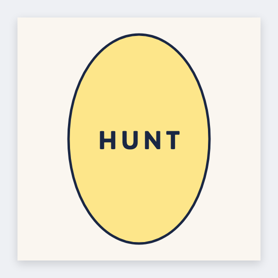 Easter egg hunt label