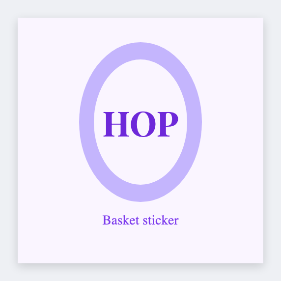 Easter sample from the free label maker