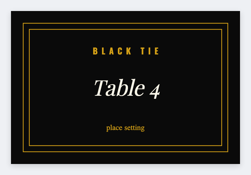 Elegant gold label
