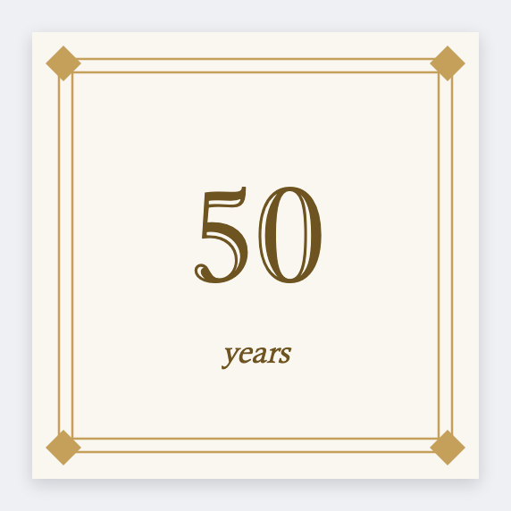 Fifty years birthday seal