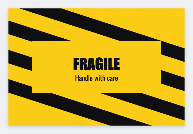Fragile sample from the free label maker