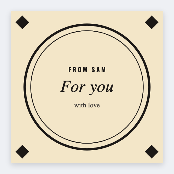 Gift seal label