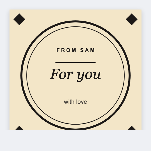 gift seal sample from the free label maker