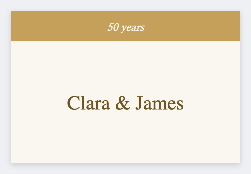 50 year anniversary card