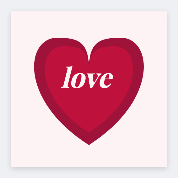 Heart sticker label