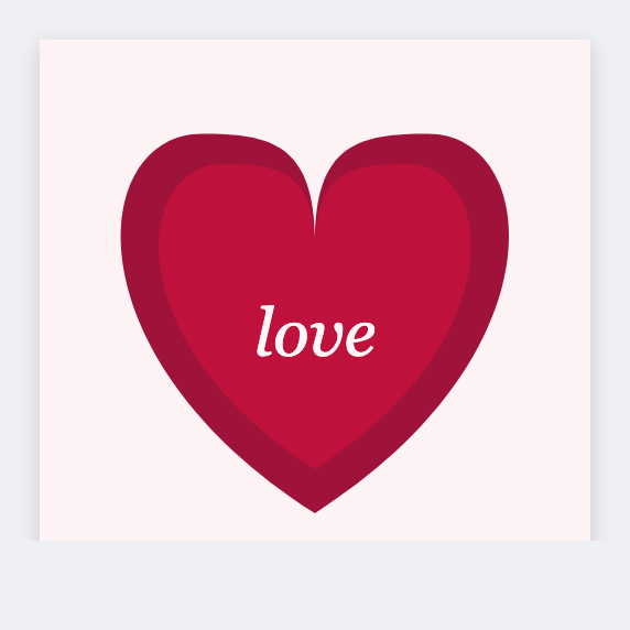 heart sticker sample from the free label maker