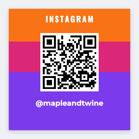 Instagram QR sample from the free label maker