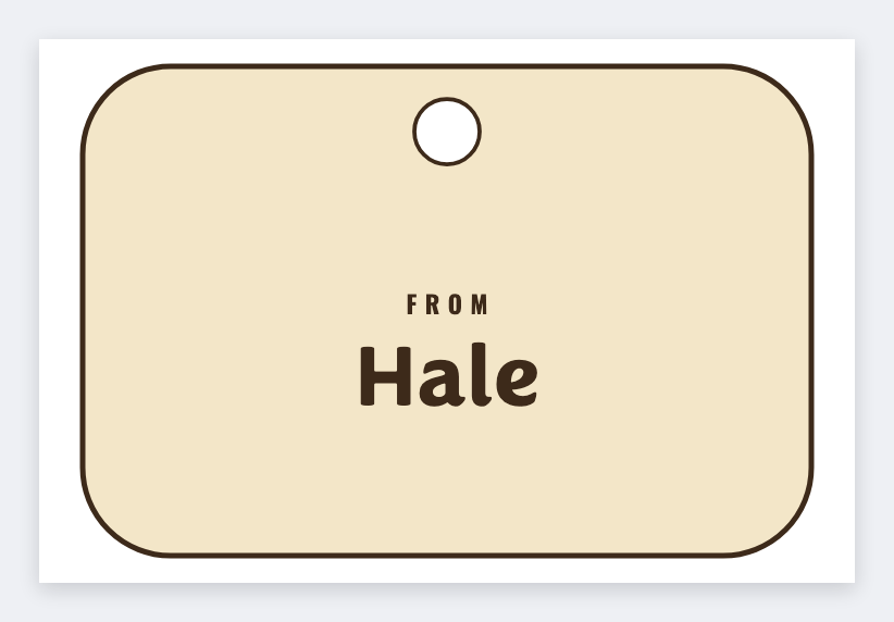 Kraft hang tag