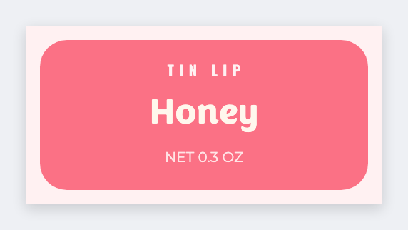 Lip balm sample from the free label maker
