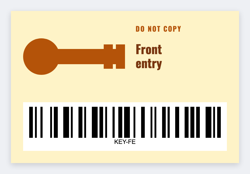Locksmith sample from the free label maker