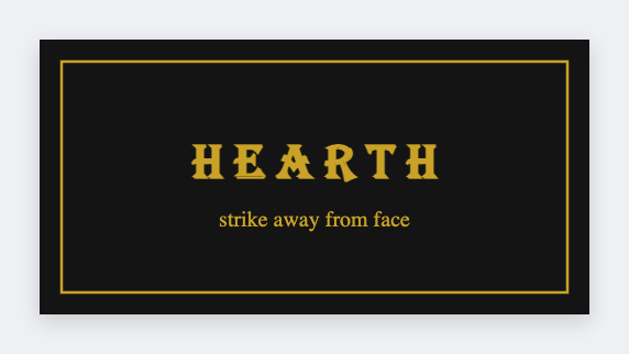 Matchbox label