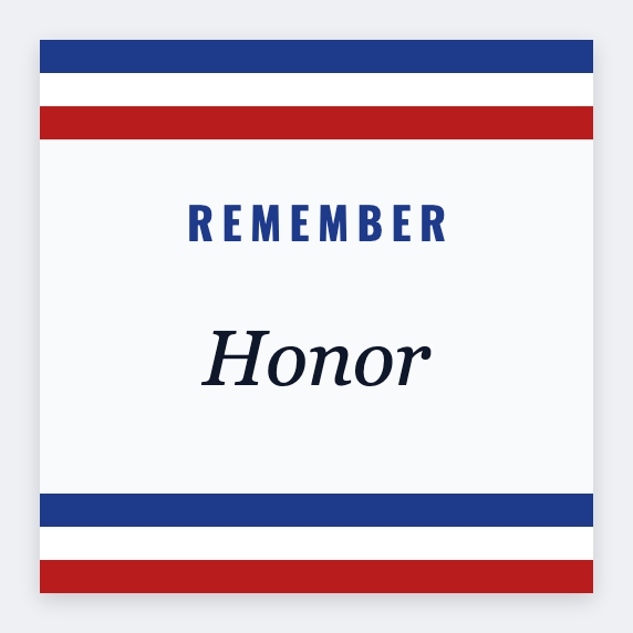 Memorial Day sample from the free label maker