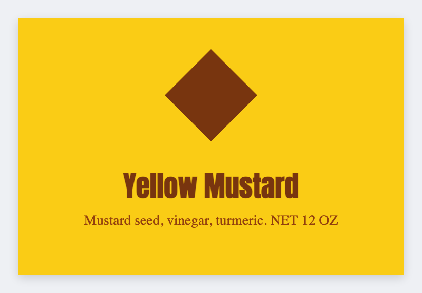 Mustard sample from the free label maker