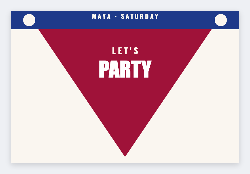 Party banner label