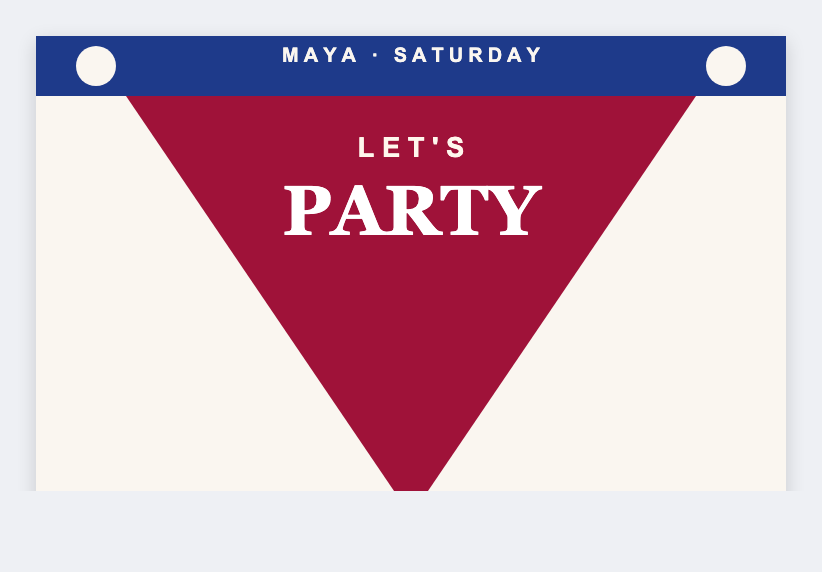 party banner sample from the free label maker