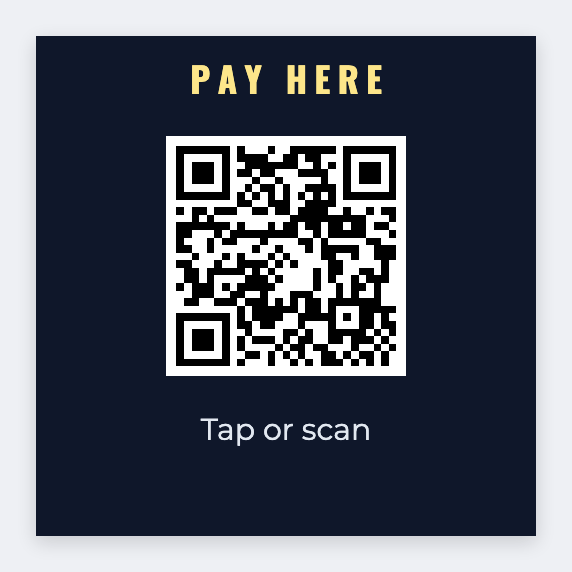 Payment QR sample from the free label maker