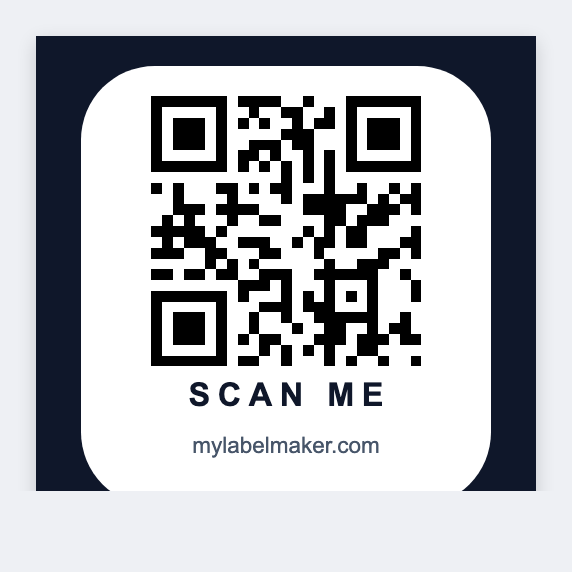 QR label sample from the free label maker