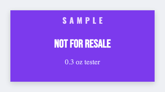 Sample sticker sample from the free label maker
