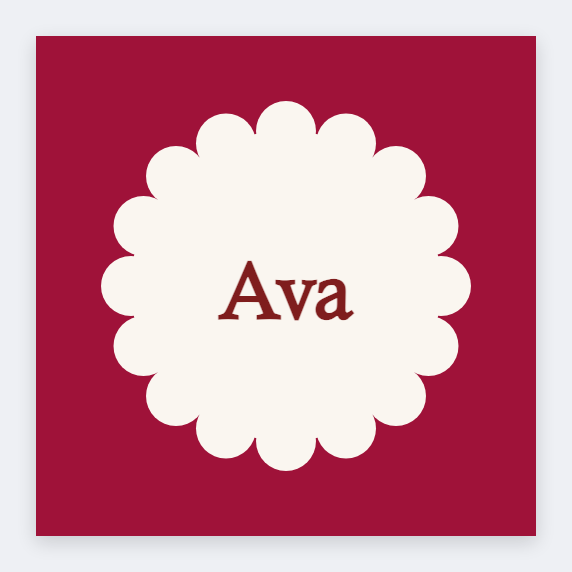 Scalloped round sticker