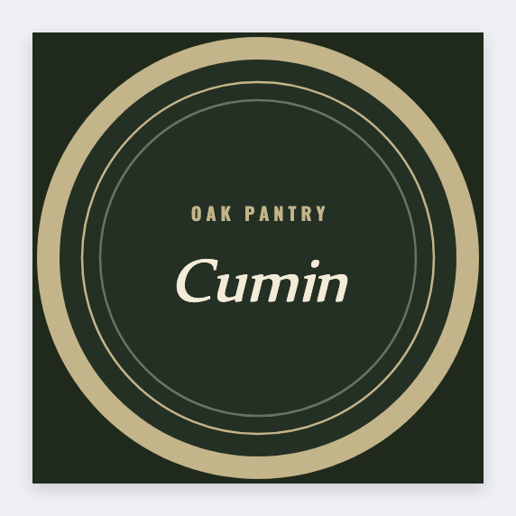 Spice tin label