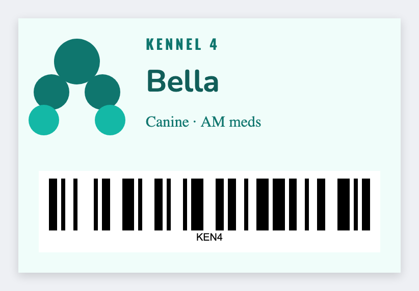 Veterinary sample from the free label maker