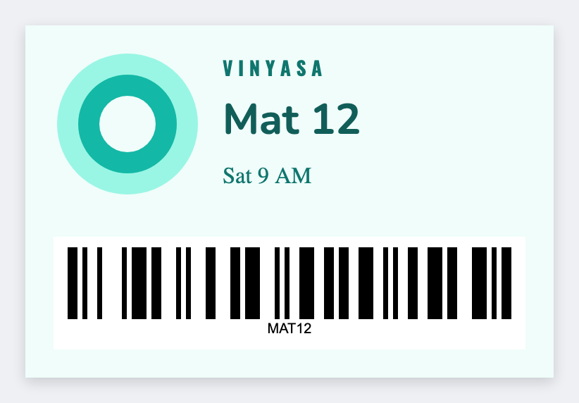 Yoga studio sample from the free label maker